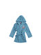 Nef-Nef Homeware Baby Bathrobe Hooded Traffic Cameo Blue