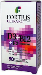 Geoplan Nutraceuticals Fortius Ultra K2 + D3 + B12 Vitamin 1000mg 90 sublingual pills Geoplan Nutraceuticals Fortius Ultra K2 + D3 + B12 Vitamin 1000mg 90 sublingual pills