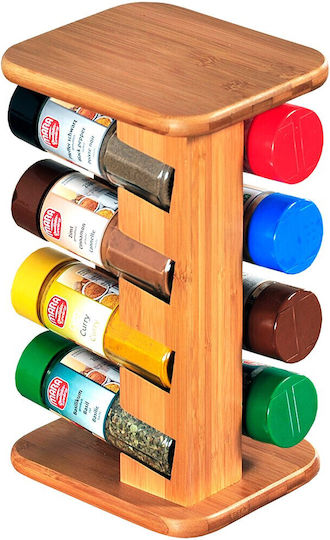 Kesper Bamboo Tabletop Spice Rack with Stand Brown 16pcs