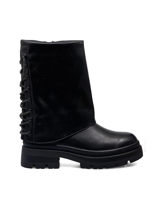 Exe Synthetic Leather Women's Boots Black