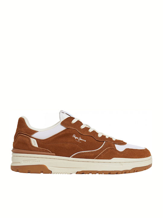 Pepe Jeans Sneakers Καφέ Λευκό