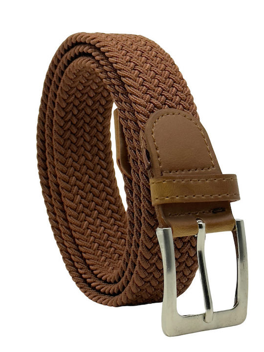 Senior Men's Belt from Artificial Leather Brown