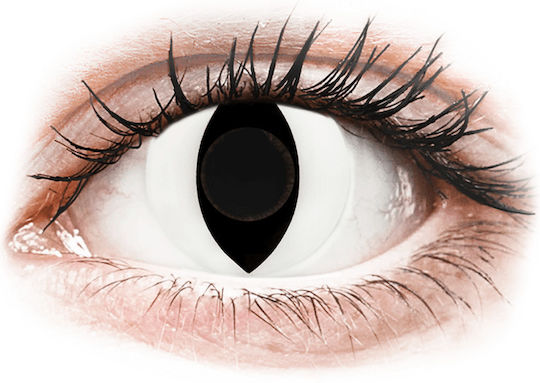 Gelflex 2 Daily Coloured Without Diopters Contact Lenses Cat Eye White