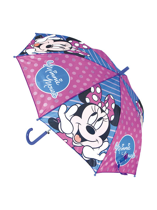 Safta Kids Curved Handle Auto-Open Umbrella with Diameter 48cm Fuchsia