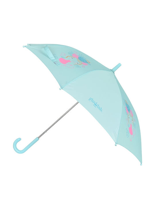 Safta Kids Curved Handle Auto-Open Umbrella with Diameter 48cm Light Blue