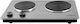 Samus Enamel Countertop Double Burner Gray