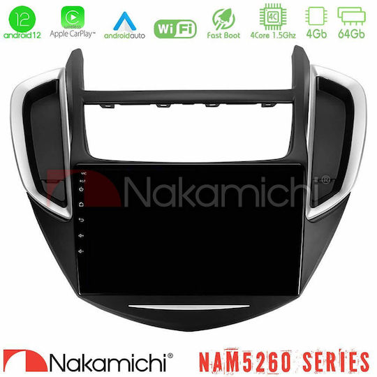 Nakamichi Ηχοσύστημα Αυτοκινήτου για Chevrolet Trax 2013-2020 (Bluetooth/USB/AUX/WiFi/GPS/Apple-Carplay/Android-Auto) με Οθόνη Αφής 9"