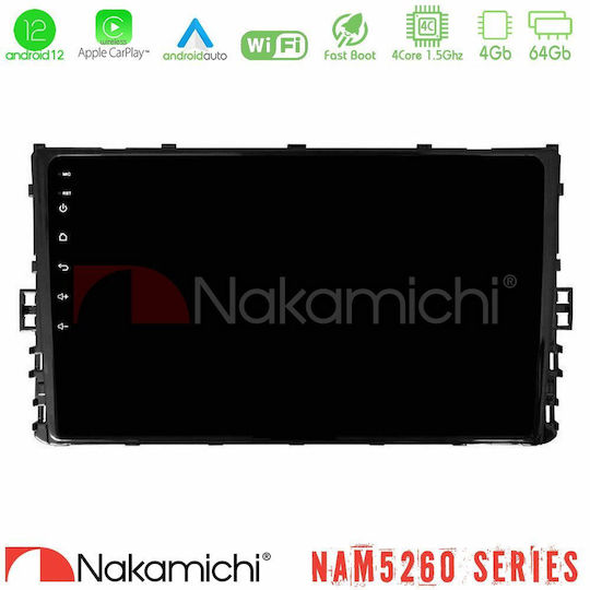 Nakamichi Ηχοσύστημα Αυτοκινήτου για Volkswagen Polo / Tiguan / Golf / T-Roc / T-Cross 2017 (Bluetooth/USB/AUX/WiFi/GPS/Apple-Carplay/Android-Auto) με Οθόνη Αφής 9"
