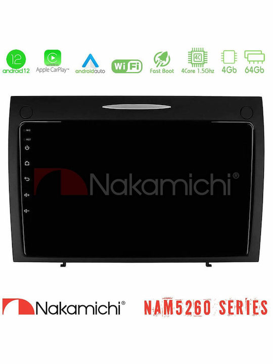 Nakamichi Car Audio System for Mercedes-Benz SLK 2004-2010 (Bluetooth/USB/AUX/WiFi/GPS/Apple-Carplay/Android-Auto) with Touch Screen 9"