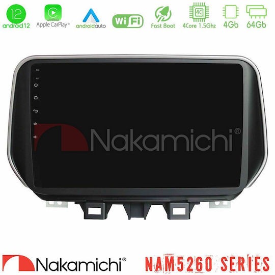Nakamichi Ηχοσύστημα Αυτοκινήτου για Hyundai iX35 2022-2023 (Bluetooth/USB/AUX/WiFi/GPS/Apple-Carplay/Android-Auto) με Οθόνη Αφής 10"