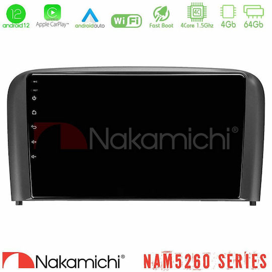Nakamichi Car Audio System for Volvo S80 1998-2006 (Bluetooth/USB/AUX/WiFi/GPS/Apple-Carplay/Android-Auto) with Touch Screen 9"