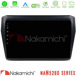 Nakamichi Sistem Audio Auto pentru Suzuki Rapid 2017-2023 (Bluetooth/USB/AUX/WiFi/GPS/Apple-Carplay/Android-Auto) cu Ecran Tactil 9"