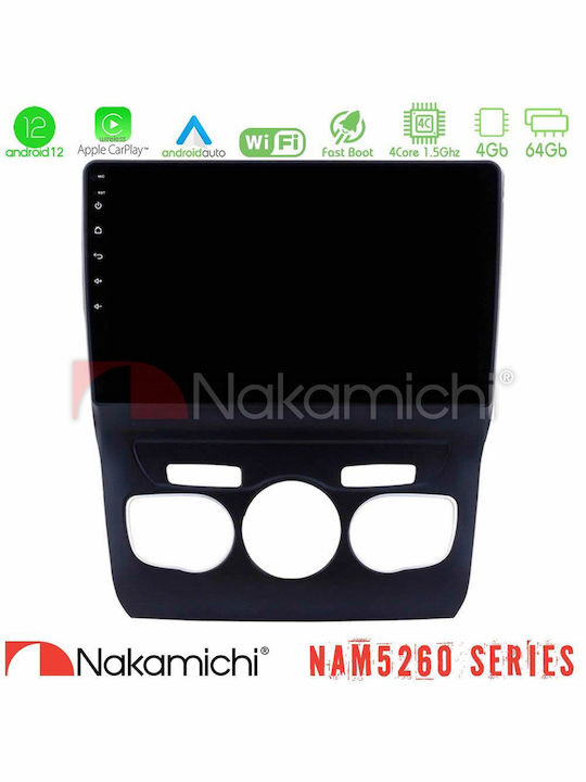 Nakamichi Car Audio System for Citroen C4 / DS4 2011-2016 (Bluetooth/USB/AUX/WiFi/GPS/Apple-Carplay/Android-Auto) with Touch Screen 10"