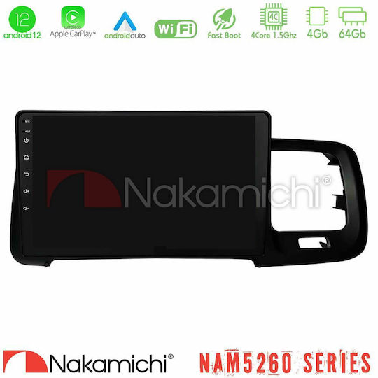 Nakamichi Nam5260 Serie 4core Android12 4+64gb Volvo S60 2010-2018 Navigations-Multimedia-Tablet 9" Carplay & Android Auto