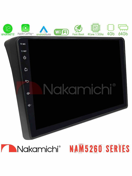 Nakamichi Nam5260 Seria 4core Android12 4+64GB Fiat Ducato Citroen Jumper/Peugeot Boxer Navigație Tabletă Multimedia 9" Carplay & Android Auto