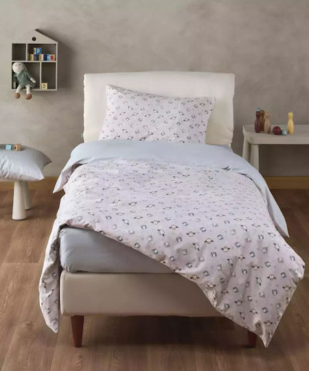 Kentia Duviri Cotton Kentia Set Kids Duvet Cover Single with Pillowcase Cotton Versus Duviri 160x240cm