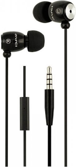 Awei Q38i In-ear Handsfree Ακουστικά με Βύσμα 3.5mm Μαύρο