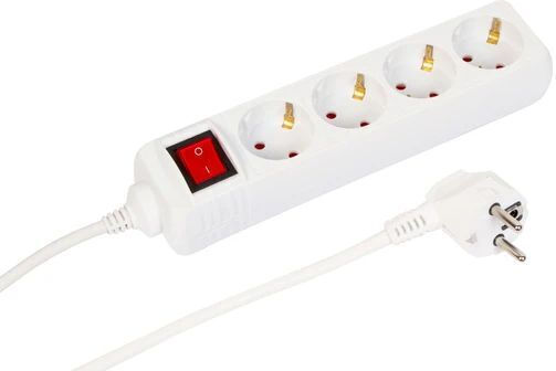 Microconnect Πολύπριζο 4 Θέσεων με Διακόπτη και Καλώδιο 5m