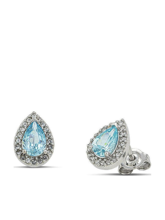 Themelidis Jewels Earrings made of White Gold with Stones