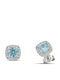 Themelidis Jewels Σκουλαρίκια από Λευκόχρυσο 14Κ με Πέτρες Γαλάζια