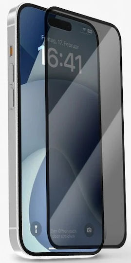 Full Glue Privacy Full Face Tempered Glass Μαύρο (iPhone 16)