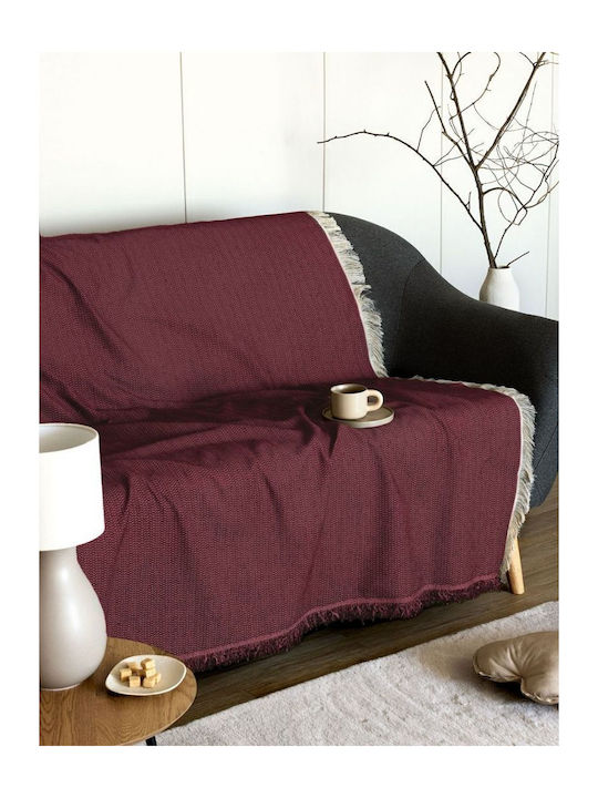 Palamaiki Niki Ριχτάρι Πολυθρόνας Chenille 180x180εκ. Bordo
