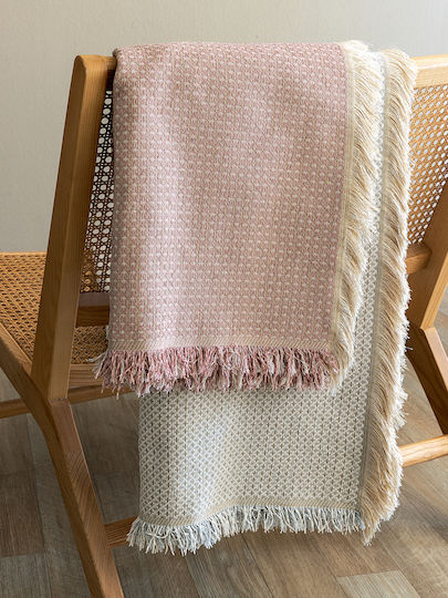 Palamaiki Zeta Sofa Throw 2 Seater Chenille 180x250cm Pink