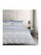 Das Home Bettbezug-Set Baumwolle Übergröße mit 2 Kissenbezügen 220x240 9637 Blue, Taupe