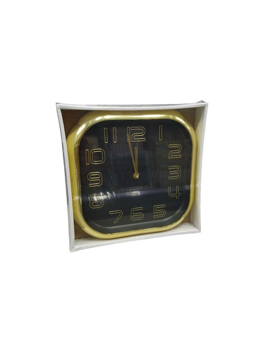 Wall Clock Plastic Black 30x30cm