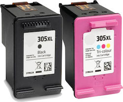 20375 Compatible Pack HP 305XL 3YM62AE 3YM63AE Black