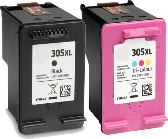 Compatible Inkjet Printer Ink Package HP 305XL, 3YM62AE, 3YM63AE Black 1pcs