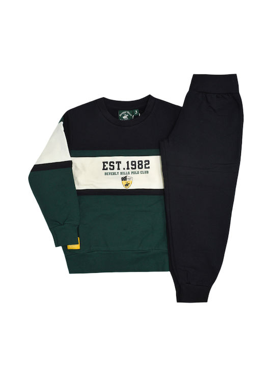 Beverly Hills Polo Club Kids Sweatpants Set Black/Green