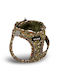 Glee Dog Harness Bones Saddle Type Xlarge A:42-54cm B:54-60cm Brown