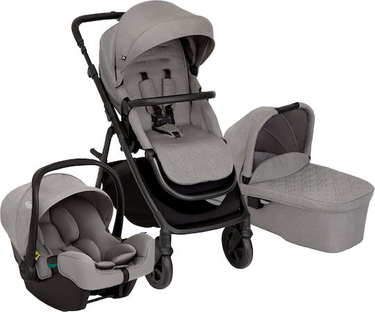 Graco Near2me Dlx Adjustable 3 in 1 Baby Stroller Suitable for Newborn Ash