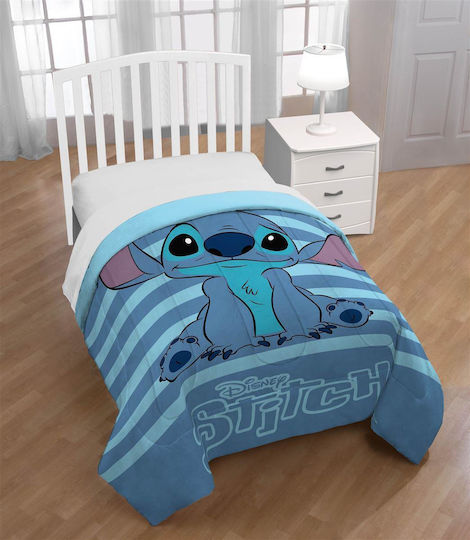 Disney Παιδικό Πάπλωμα Μονό με Γέμιση Microfiber Lilo Stitch Sky Blue 160x240εκ. Disney Παιδικό Πάπλωμα Μονό με Γέμιση Microfiber Lilo Stitch Sky Blue 160x240εκ.