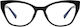 Women's Metallic Blue Light Blocking Glasses Black