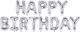 "Happy Birthday" Silber Ballon Set, 13 Stück
