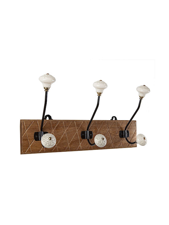 Romimex Wooden Wall Hanger Brown 41x13x21cm 1pc