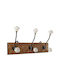 Romimex Wooden Wall Hanger Brown 41x13x21cm 1pc