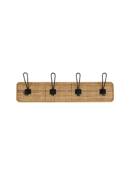 Romimex Wooden Wall Hanger Brown 60x13x8cm 1pc