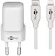 Goobay Φορτιστής με Θύρα USB-C και Καλώδιο USB-C - Lightning 30W Power Delivery Λευκός (64575)