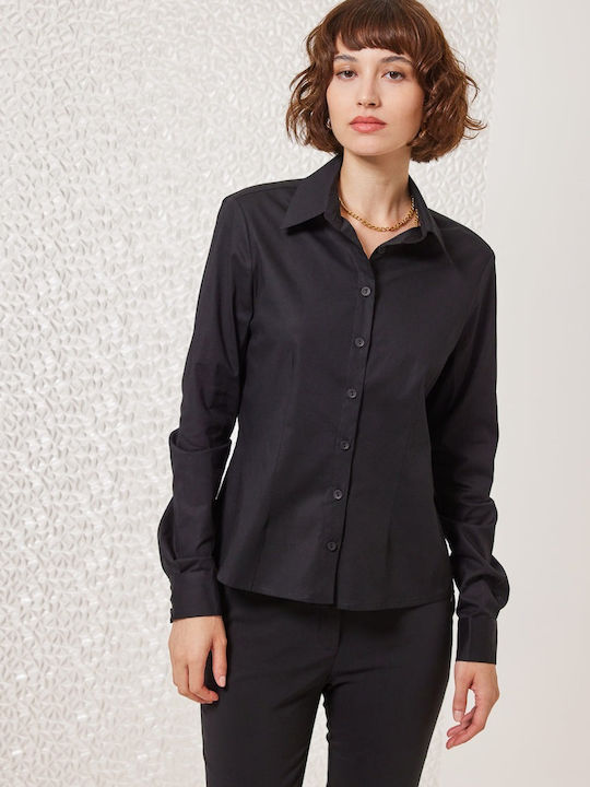 Enzzo Women's Long Sleeve Shirt Black