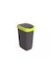 Trash Basket Swing Rotho Twist 50l Black-lime