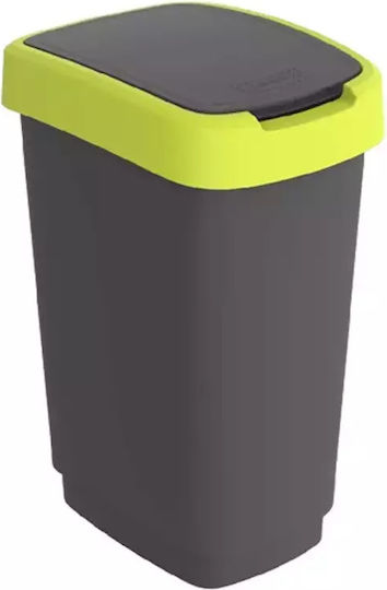 Abfalleimer Swing Rotho Twist 50l Schwarz-Limette