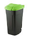 Curver Waste Bin Black 110l Cover Green