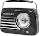 Madison ELP-FREESOUND40B Retro Radio de masă cu USB Negru