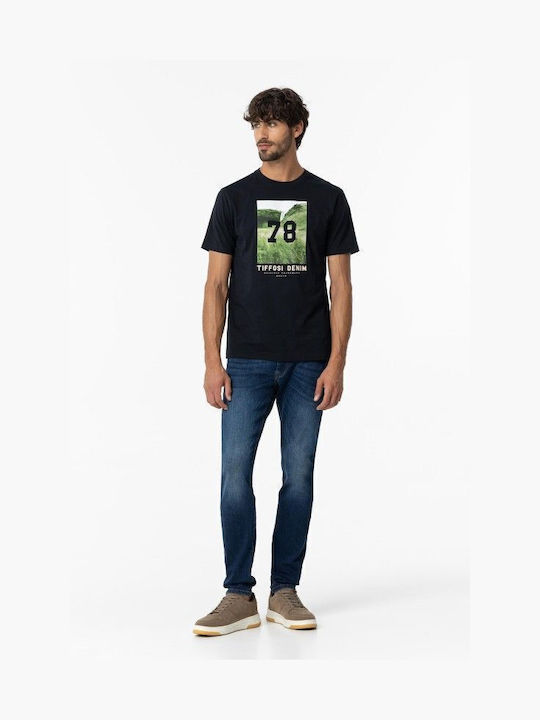Pantaloni De Blugi Pentru Bărbați Slim Fit Albastru