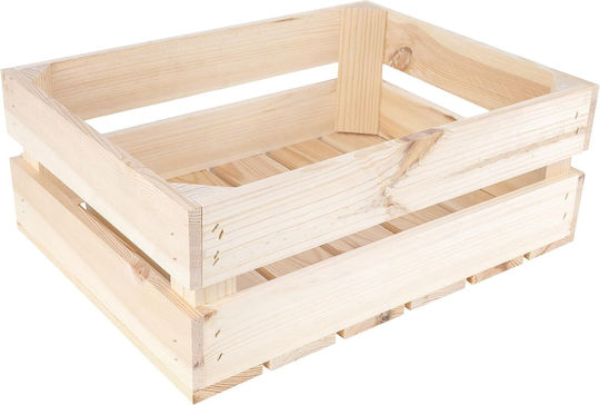 Creative Dekorative Kiste für den Garten Hölzernes 40cmx30cmx15cm JAN-CD-SKRZYNKA-NATURAL-40x30x15