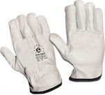 Conik Gloves for Work Driver White Leather 1pcs