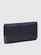 Leather Women's Wallet Classic Navy Blue